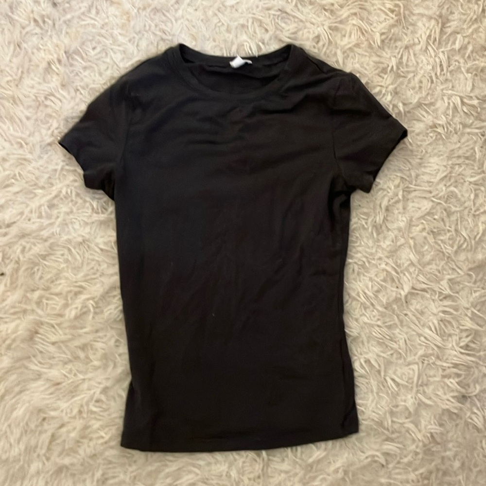Garage Short Sleeve Dark Grey Estelle Longline Tee XS